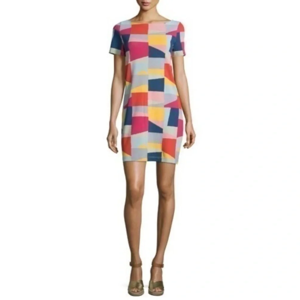 NWOT Tory Burch Red Canyon Patchwork Print Colorscape Kimberly Pullover Dress